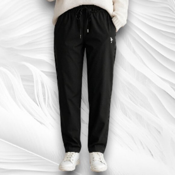 Women’s Black Relaxed Fit Jogger Pants Size: L - Picture 1 of 6